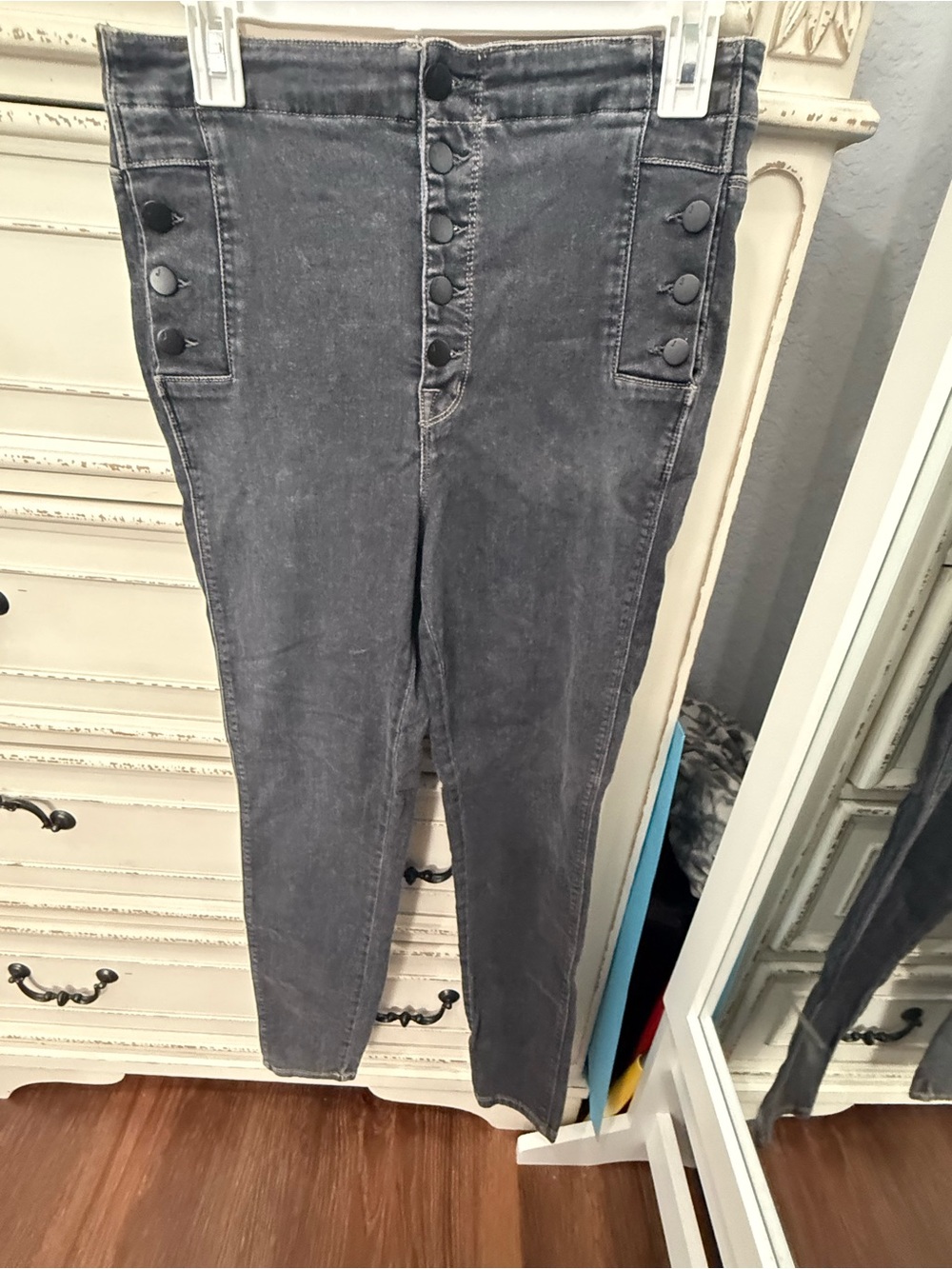 J. Brand High-Waist Grey Button-Front Women’s Jeans